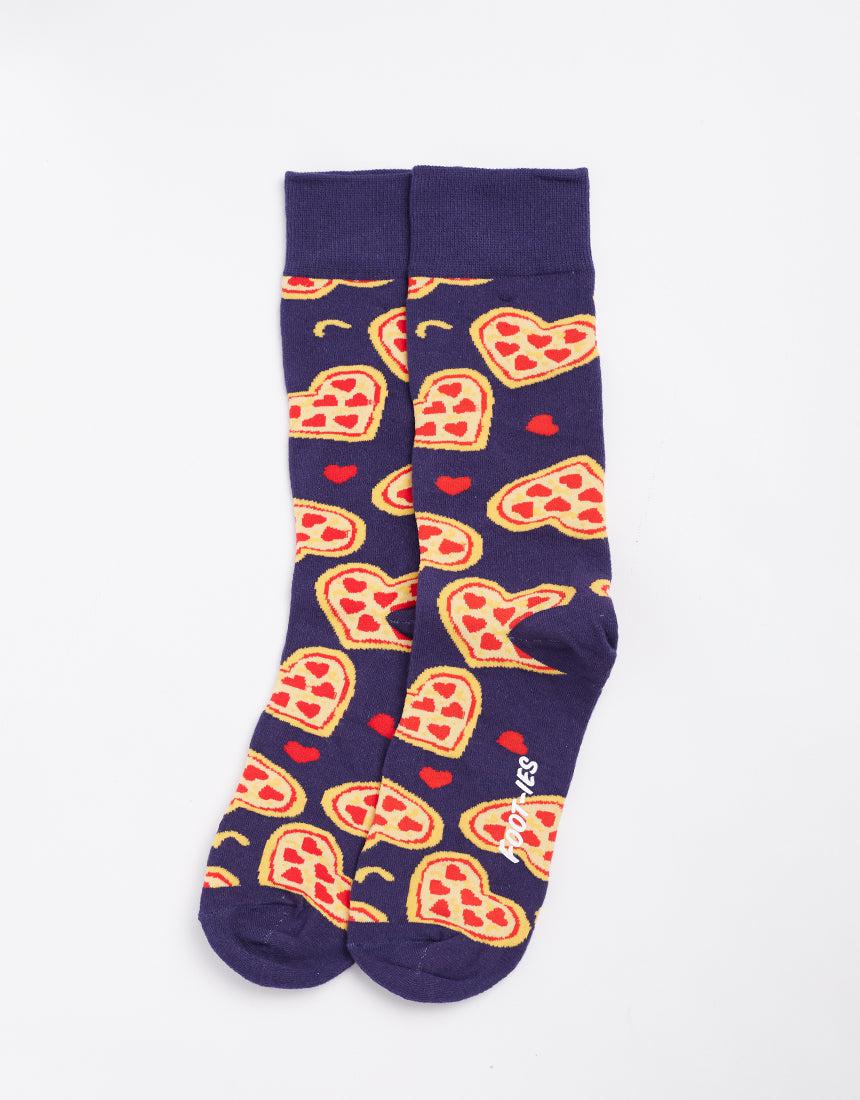 Foot-ies-Valentine&#39;s Pizza Navy-Edge Clothing