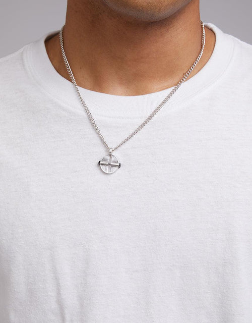 Icon-Amplified Bolt Coin Necklace Silver-Edge Clothing