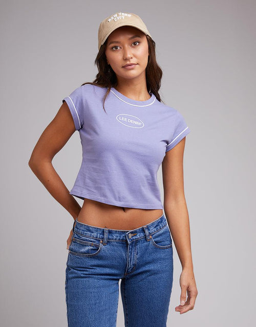 Lee-Piped Baby Tee Hyacinth-Edge Clothing