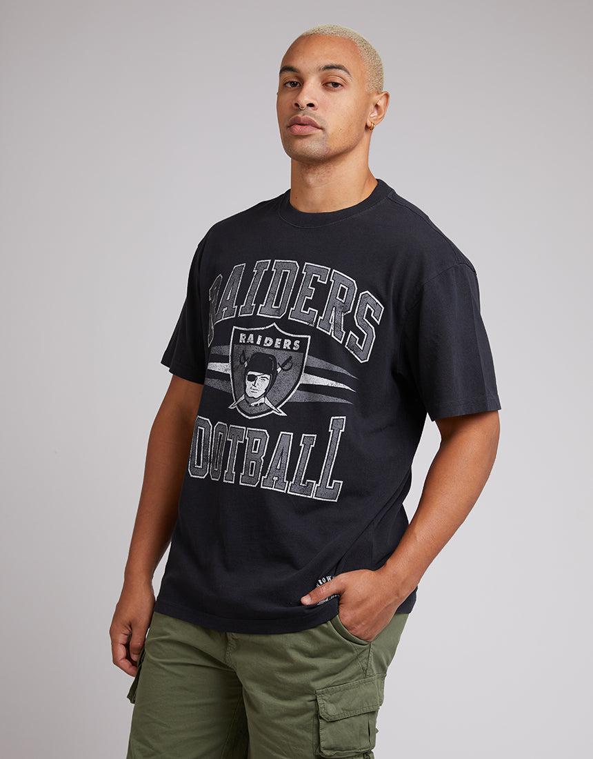 Mitchell &amp; Ness-Raiders Diamond Tee Grey Heather Grey Heather-Edge Clothing