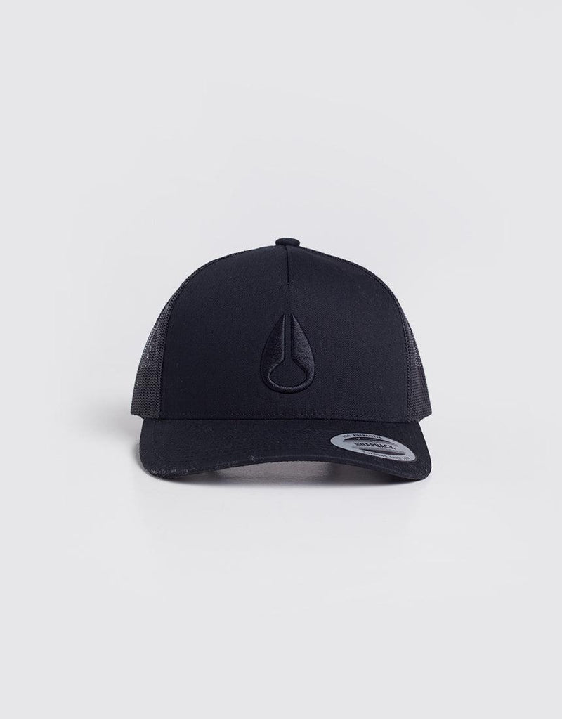 Nixon-Iconed Trucker Hat Black Black-Edge Clothing