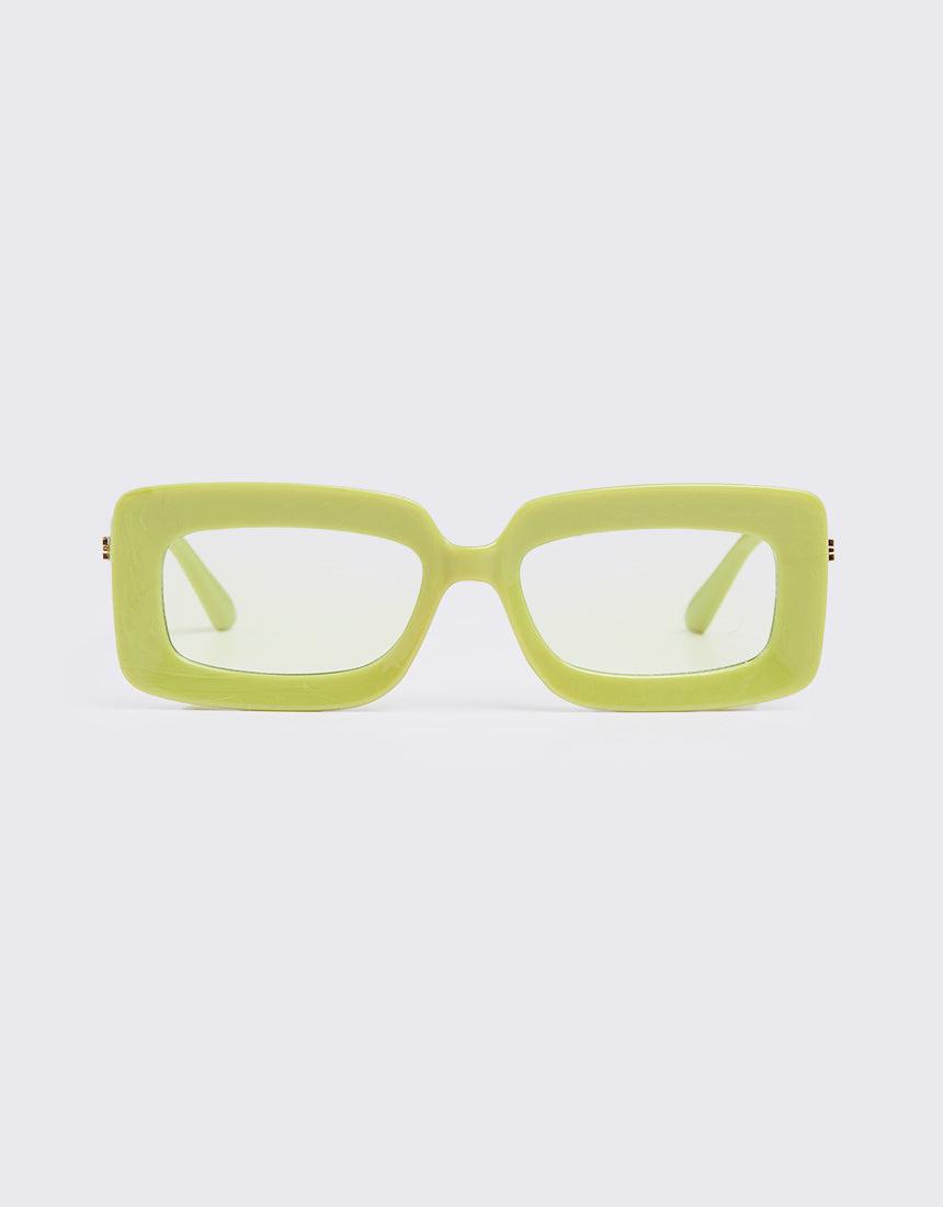 Peta and Jain-Blurred Lime Frame Lime Tint Lens Lime-Edge Clothing