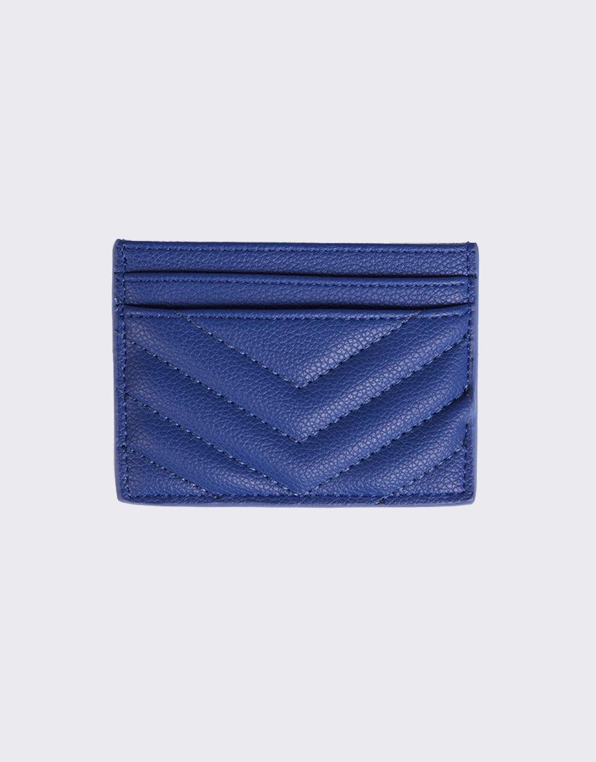 Izzy Card Holder Cobalt Blue Pebble Buy Online Edge Clothing