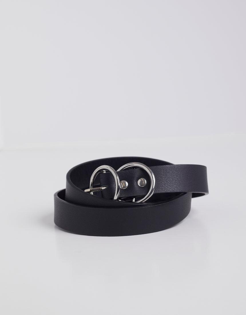 Double circle sales belt silver