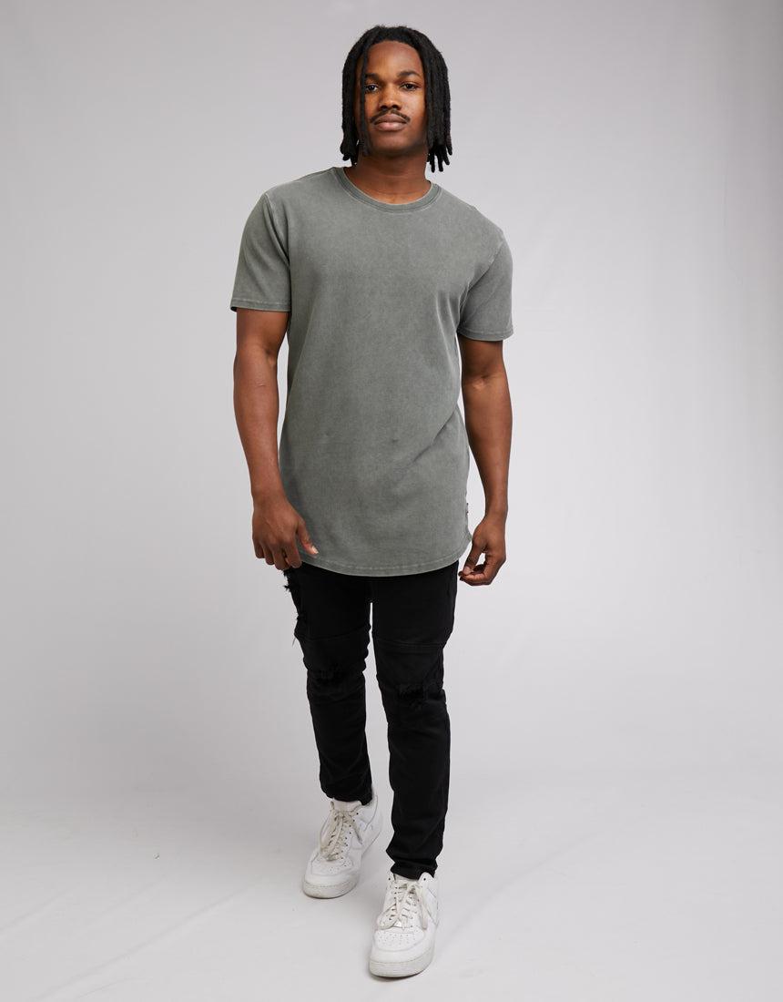 Silent Theory-Acid Pique Tee Khaki-Edge Clothing