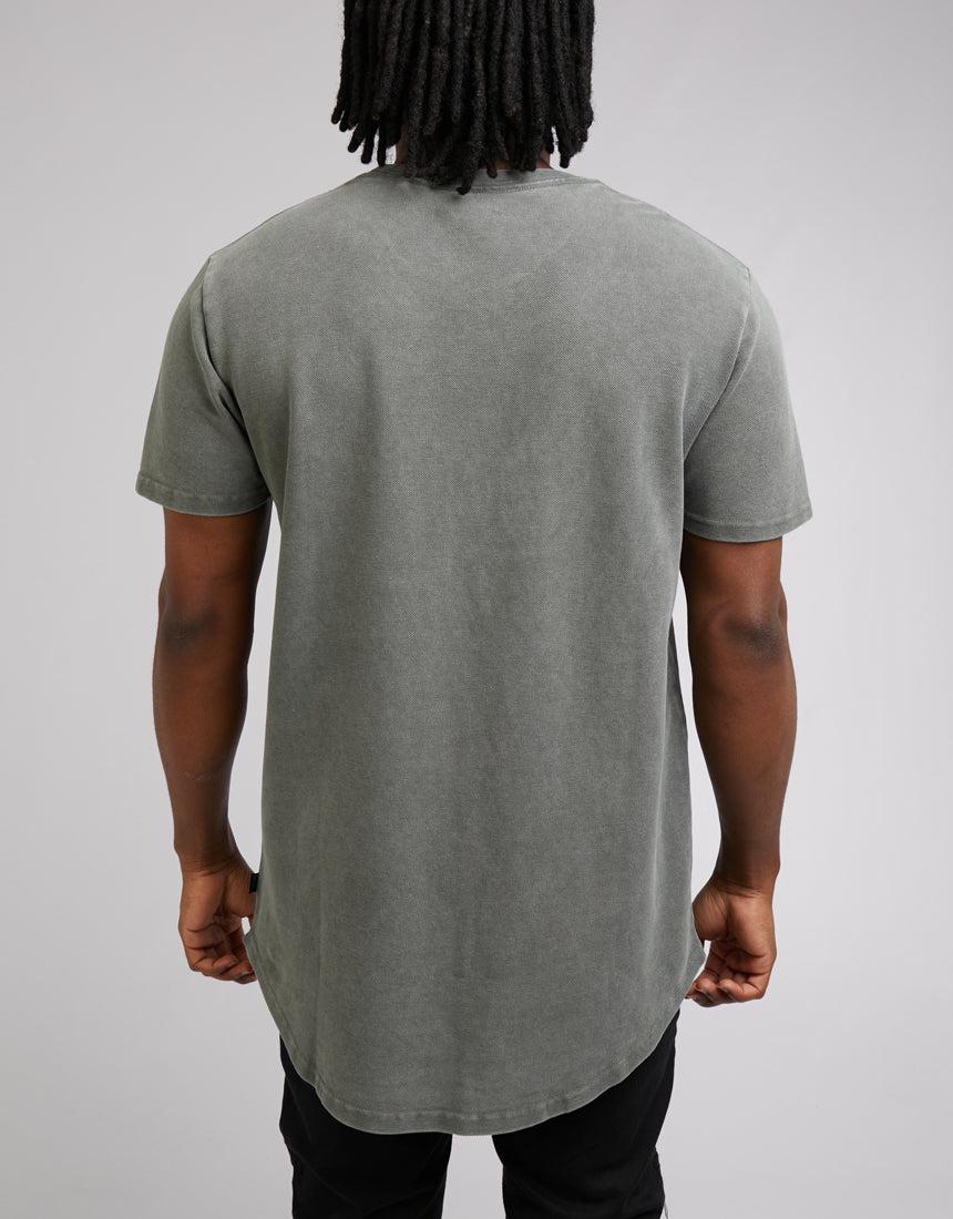 Silent Theory-Acid Pique Tee Khaki-Edge Clothing