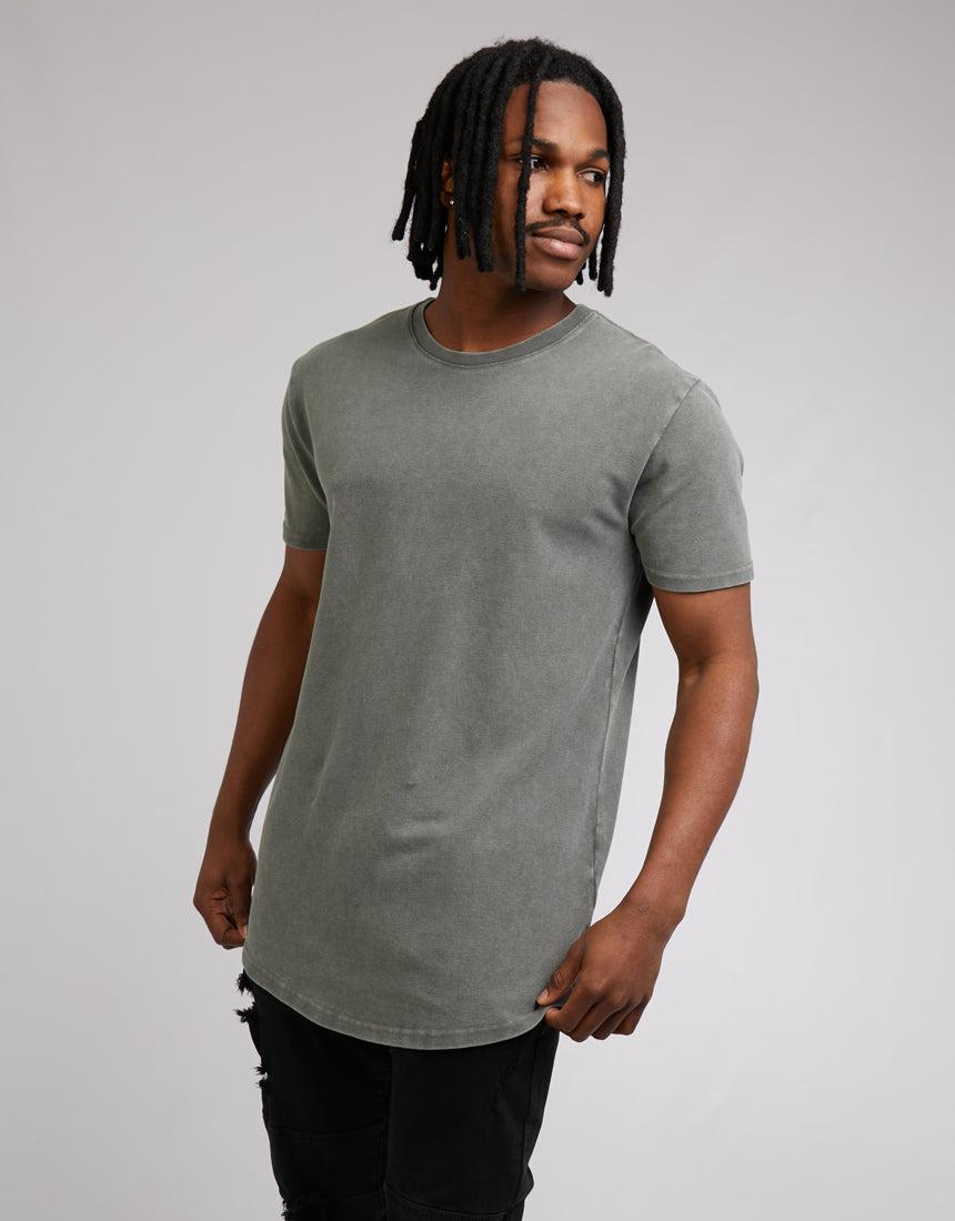 Silent Theory-Acid Pique Tee Khaki-Edge Clothing