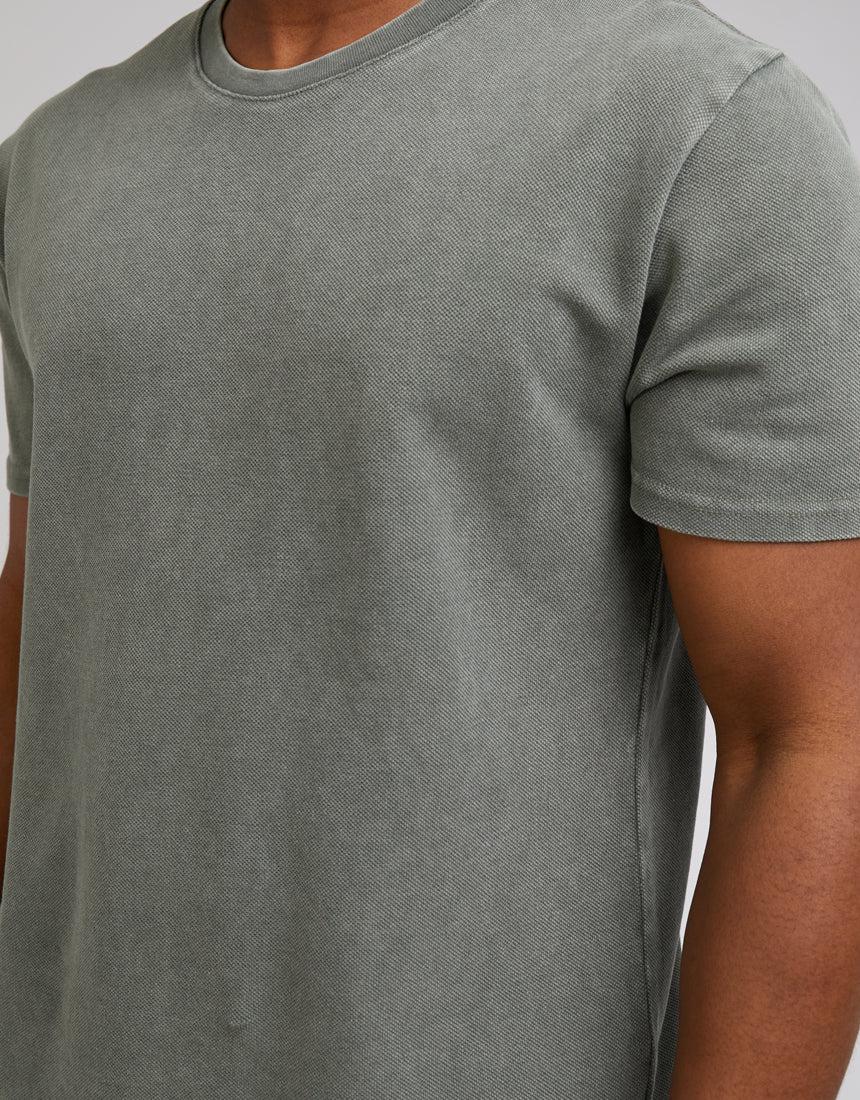 Silent Theory-Acid Pique Tee Khaki-Edge Clothing