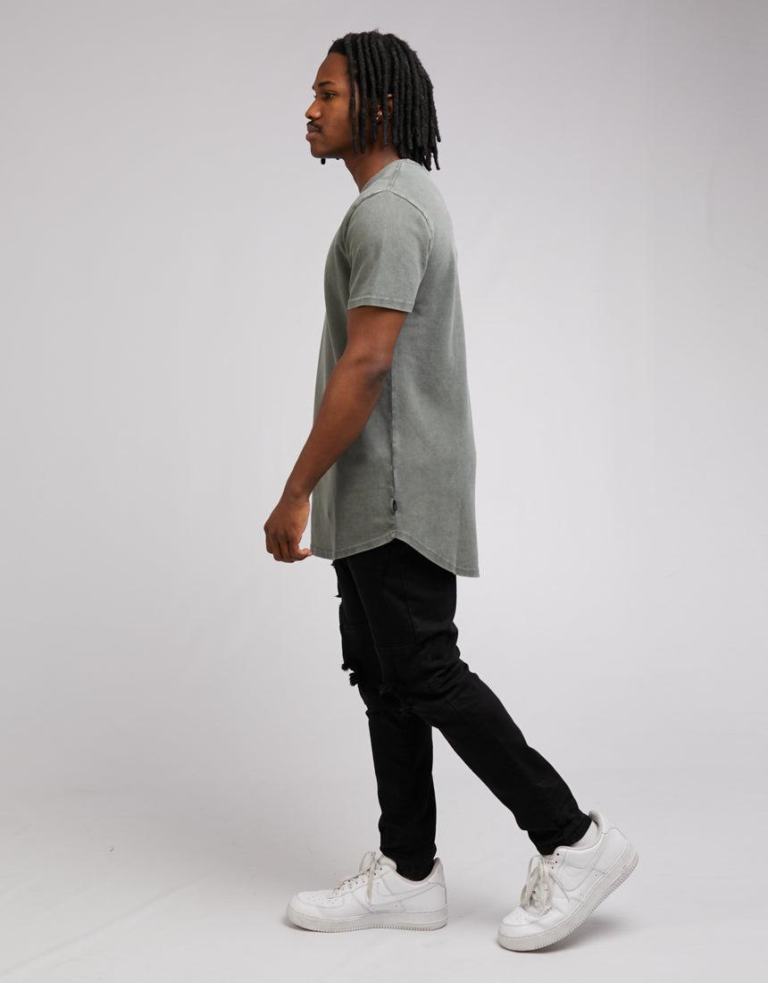 Silent Theory-Acid Pique Tee Khaki-Edge Clothing