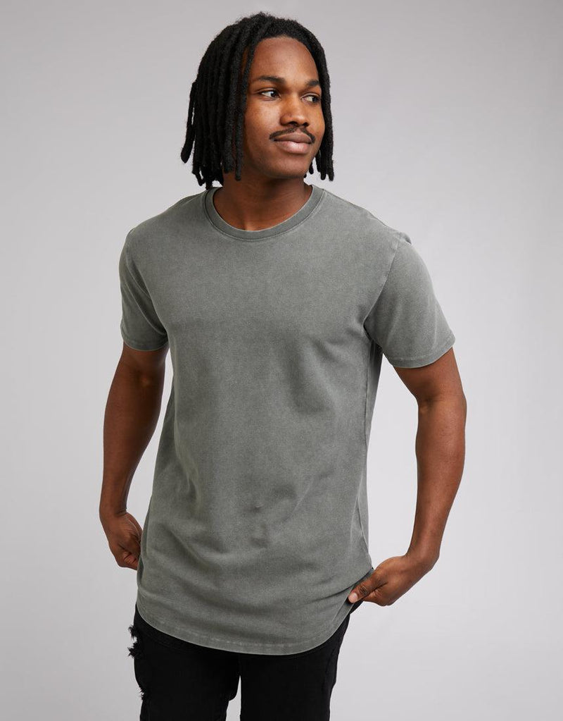 Silent Theory-Acid Pique Tee Khaki-Edge Clothing