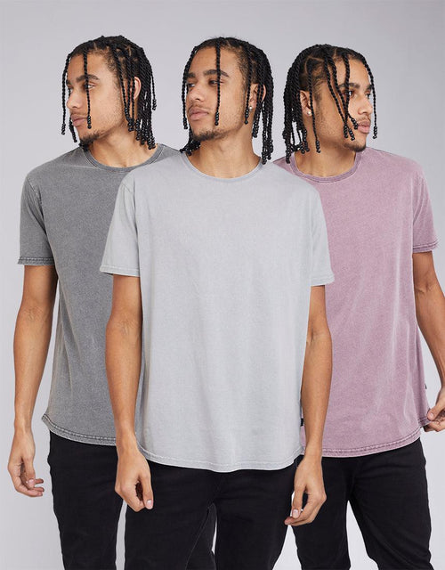 Silent Theory-Acid Tail Tee 3Pk Burg/char/drizzle-Edge Clothing