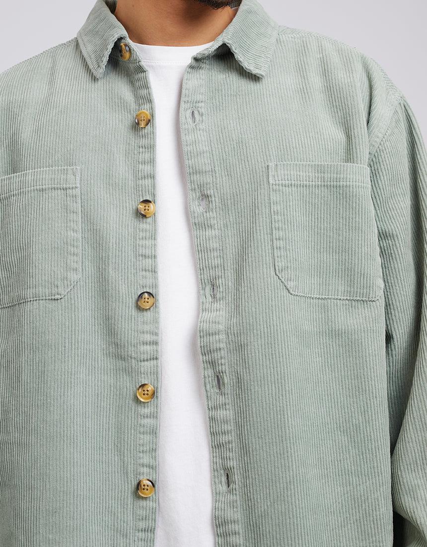 Silent Theory-Cord Overshirt Mint-Edge Clothing