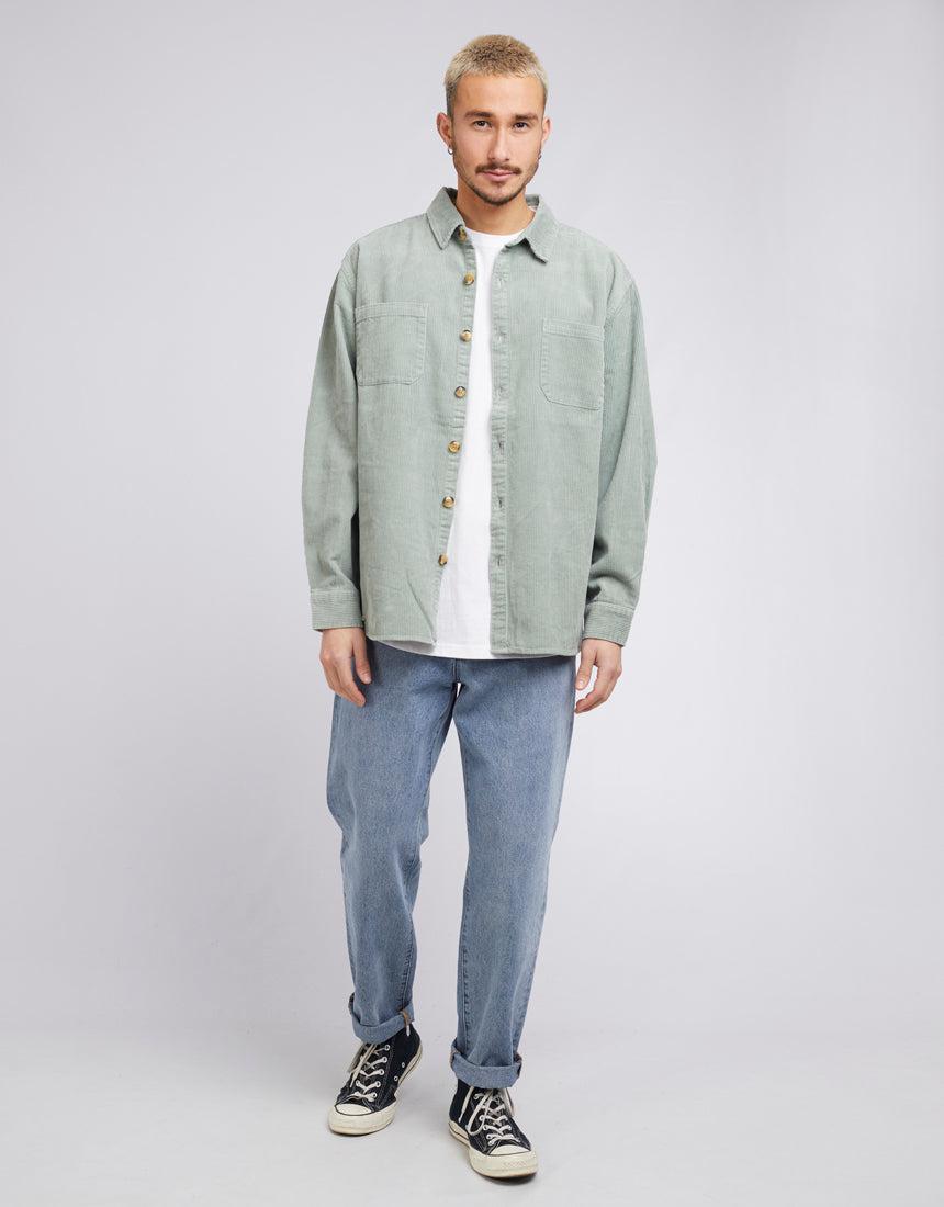 Silent Theory-Cord Overshirt Mint-Edge Clothing