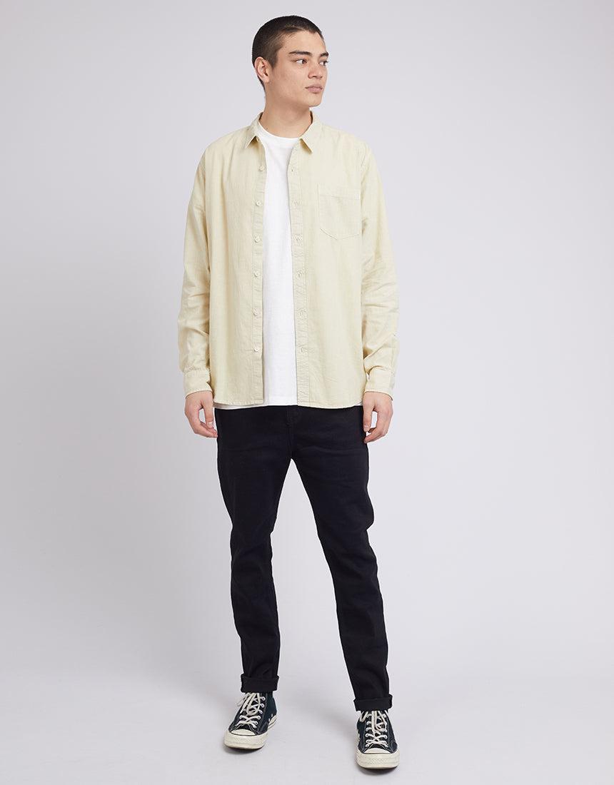 Silent Theory-Hemp L/s Shirt Tan-Edge Clothing