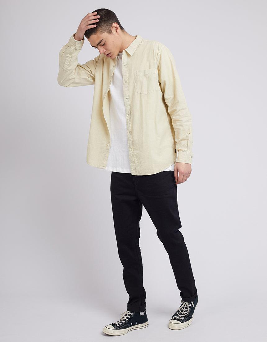 Silent Theory-Hemp L/s Shirt Tan-Edge Clothing