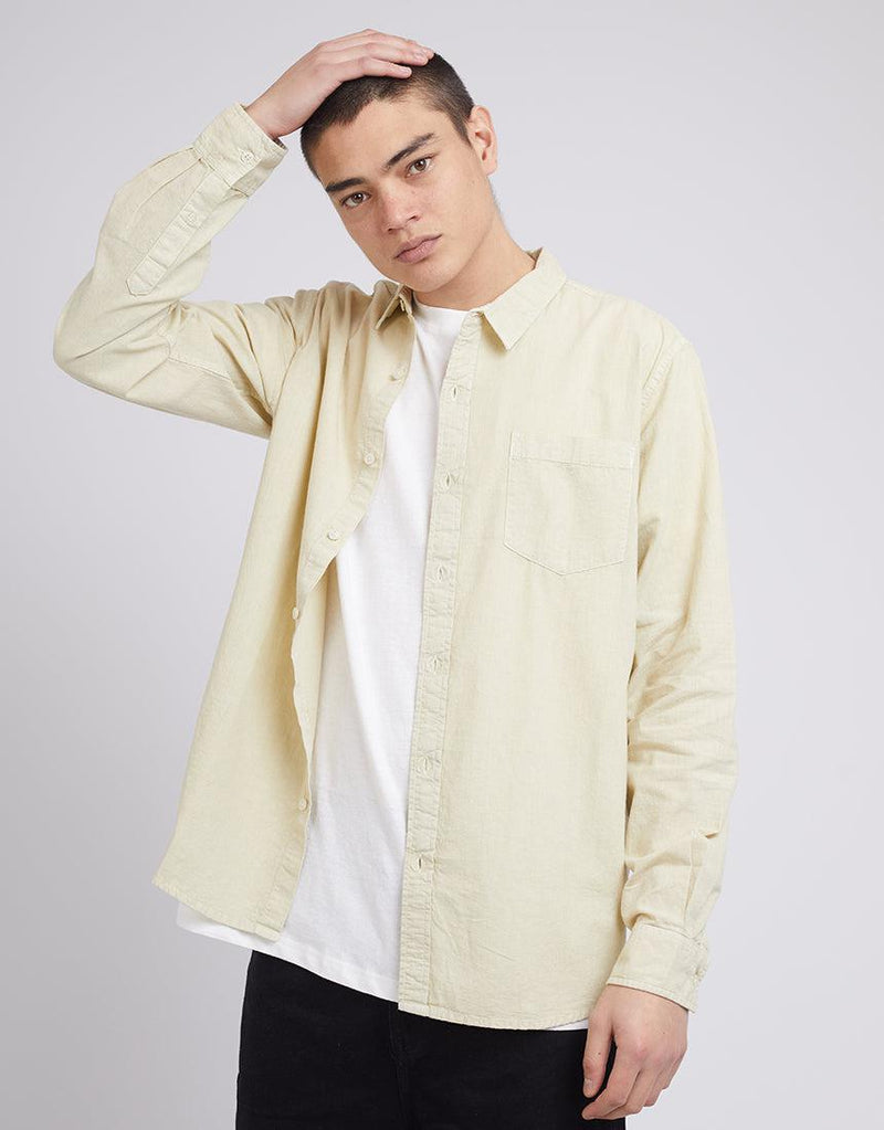 Silent Theory-Hemp L/s Shirt Tan-Edge Clothing
