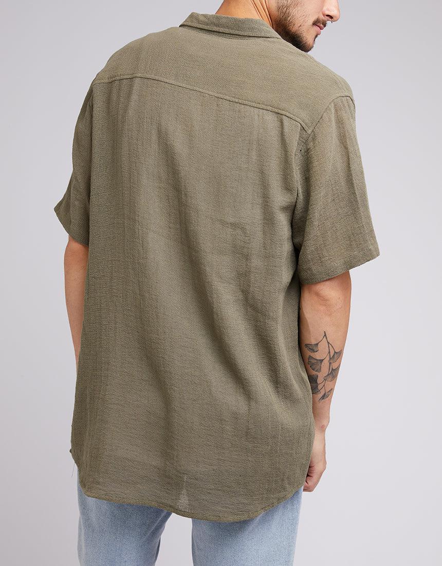 Silent Theory-Hemp Ss Shirt Khaki-Edge Clothing