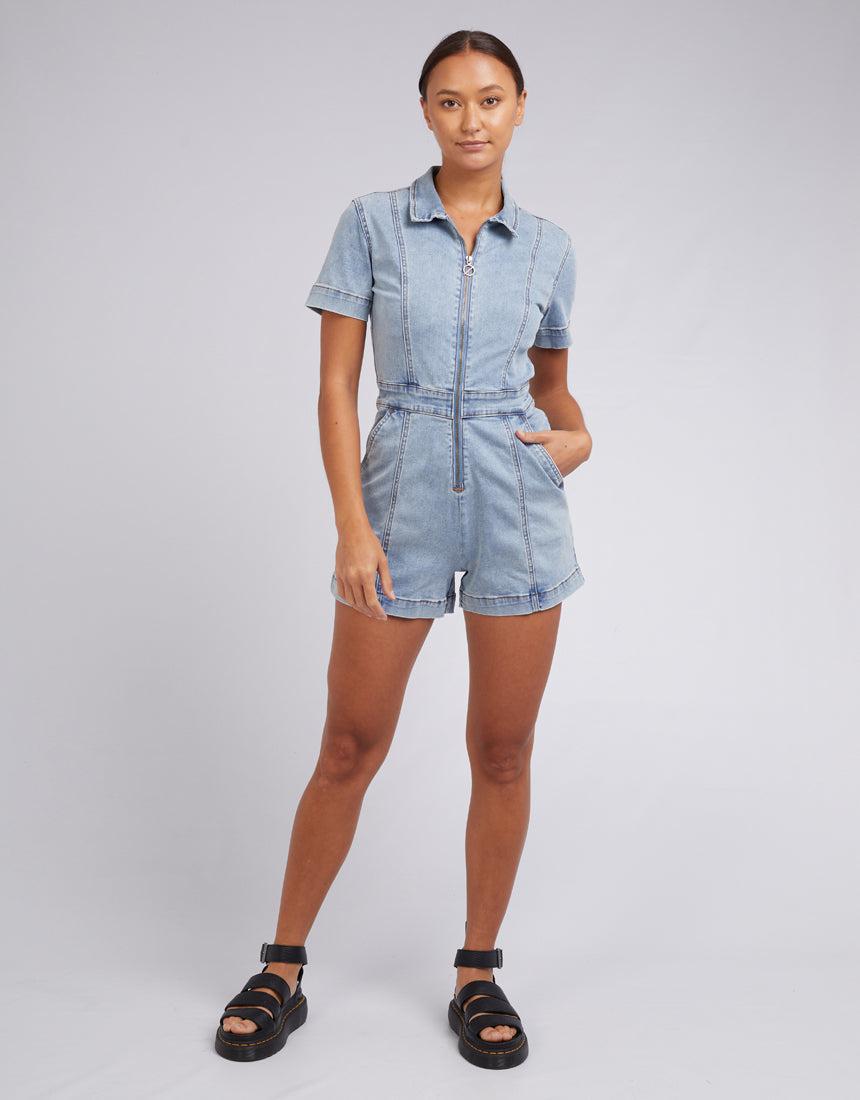 Silent Theory Ladies-Boston Playsuit Blue-Edge Clothing