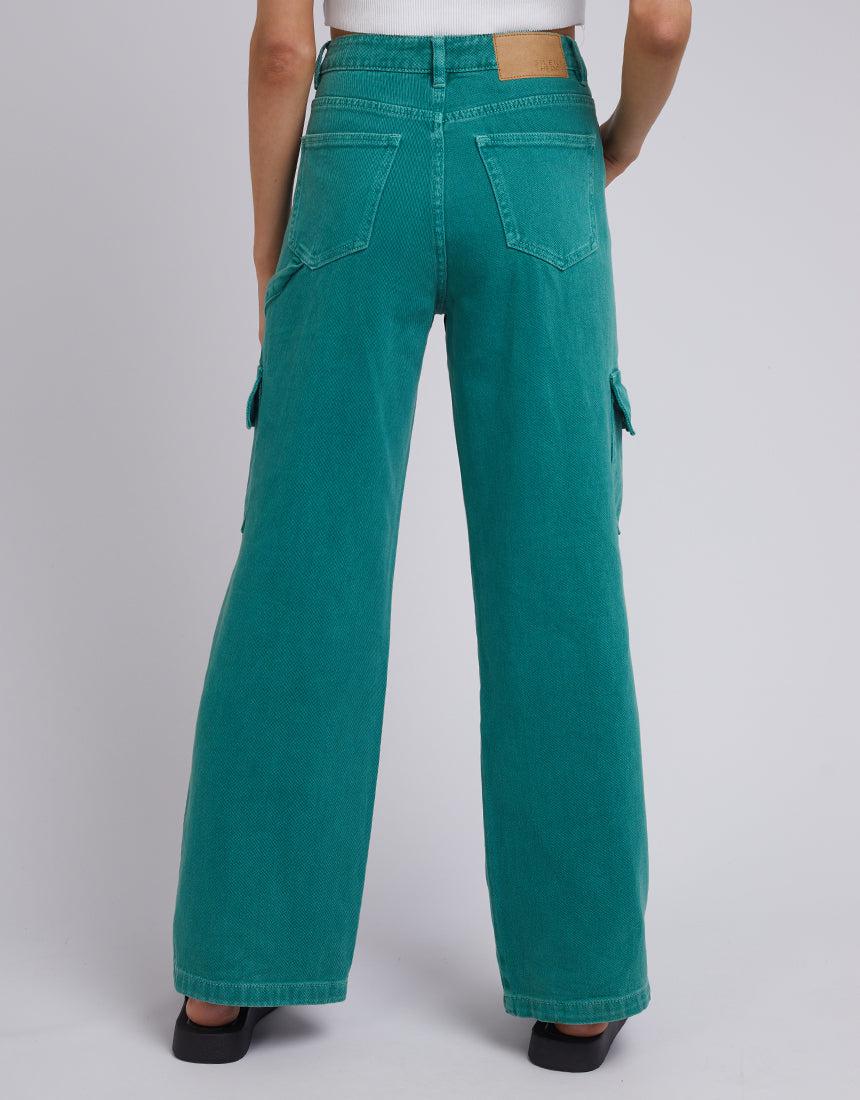 Silent Theory Ladies-Bravo Cargo Pant Green-Edge Clothing