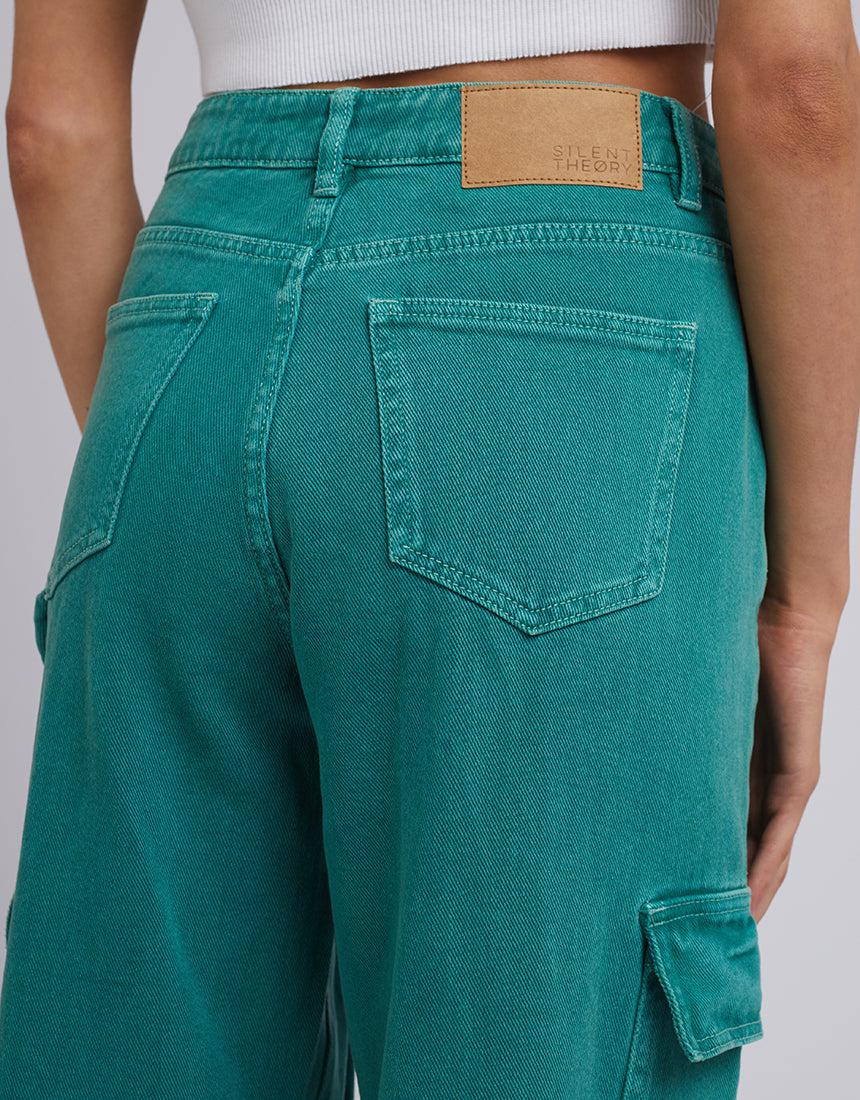 Silent Theory Ladies-Bravo Cargo Pant Green-Edge Clothing