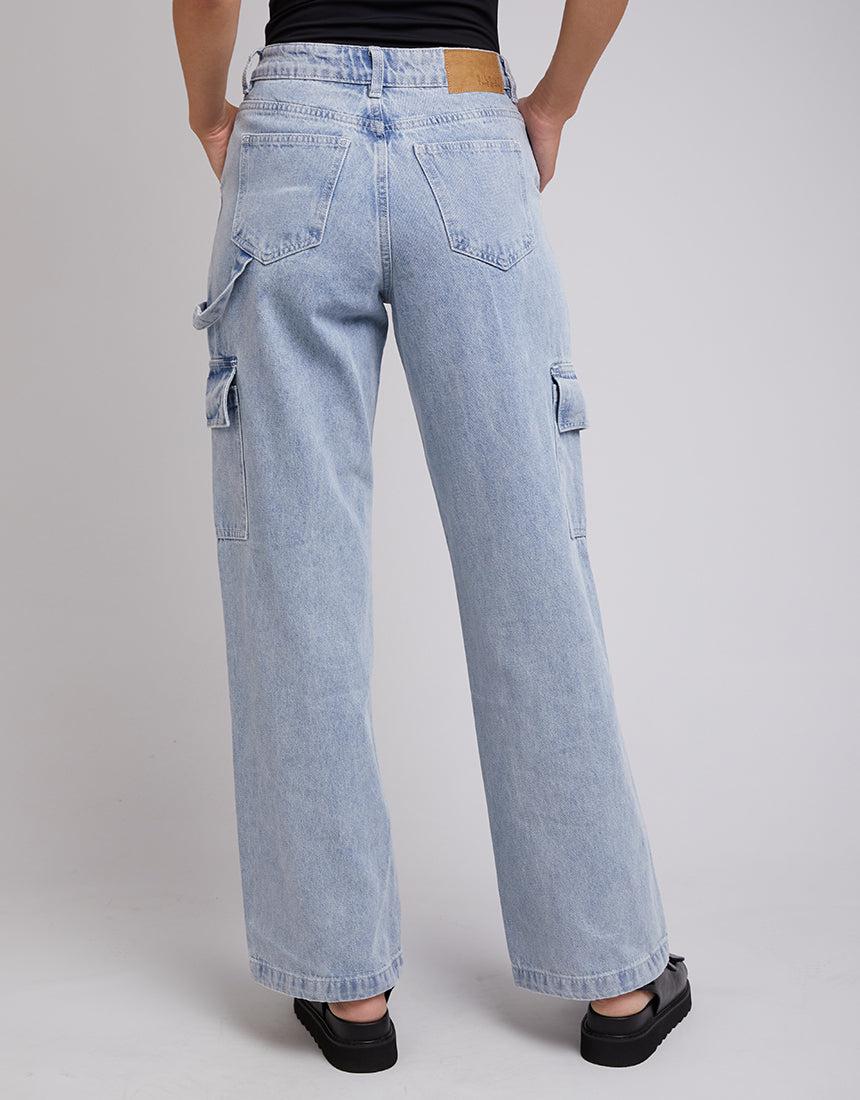 Silent Theory Ladies-Bravo Cargo Pant Light Blue-Edge Clothing