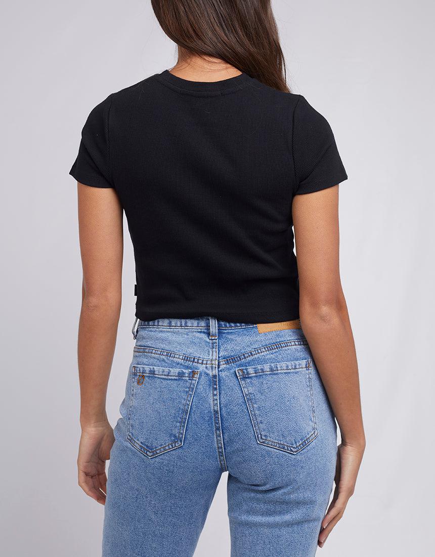 Silent Theory Ladies-Harlem Rib Tee Black-Edge Clothing