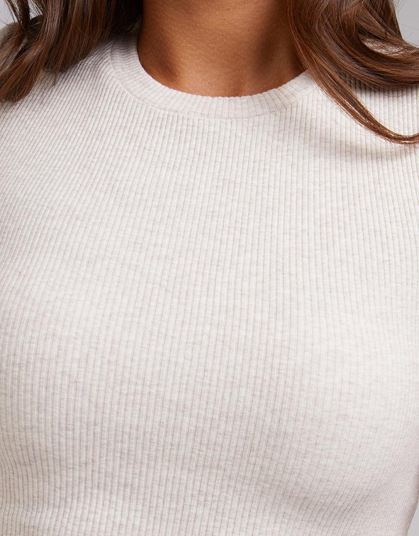 Silent Theory Ladies-Harlem Rib Tee Oatmeal-Edge Clothing