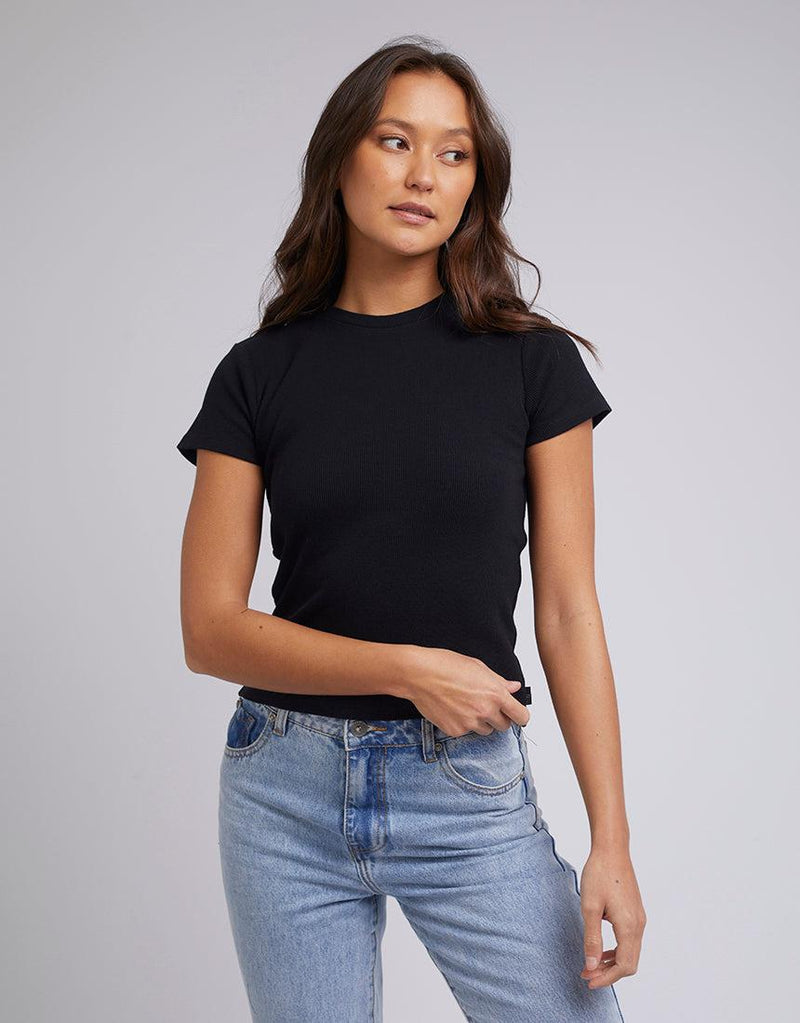 Silent Theory Ladies-Margo Tee Black-Edge Clothing