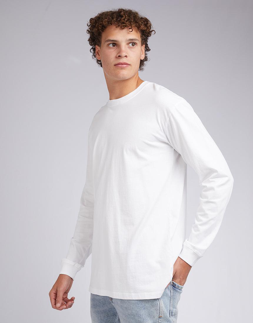 Silent Theory-Standard Fit L/s Tee White-Edge Clothing