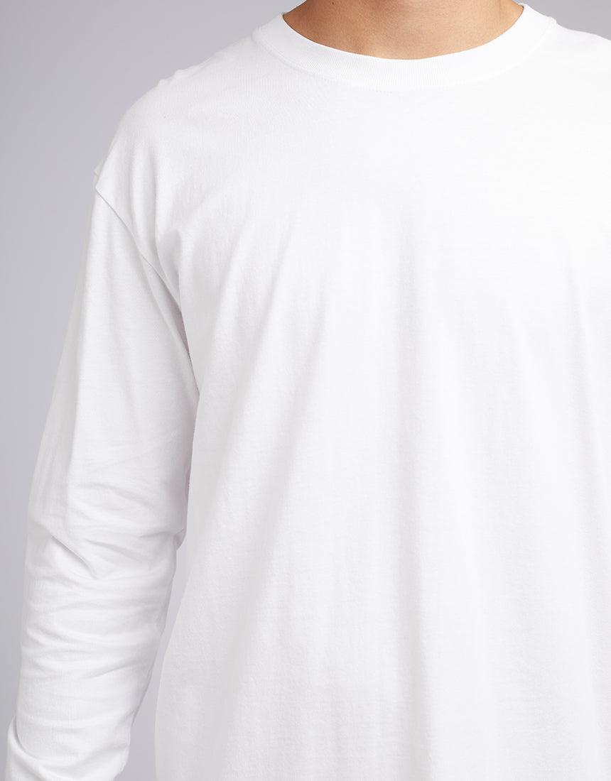 Silent Theory-Standard Fit L/s Tee White-Edge Clothing