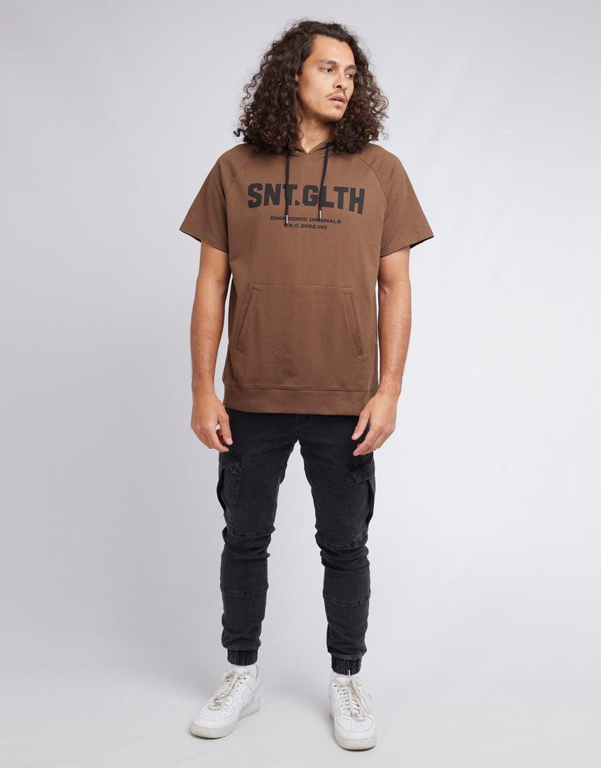 St. Goliath-Assist Fleece Tee Brown-Edge Clothing