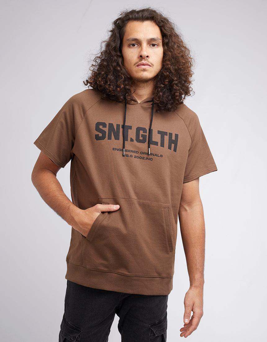 St. Goliath-Assist Fleece Tee Brown-Edge Clothing