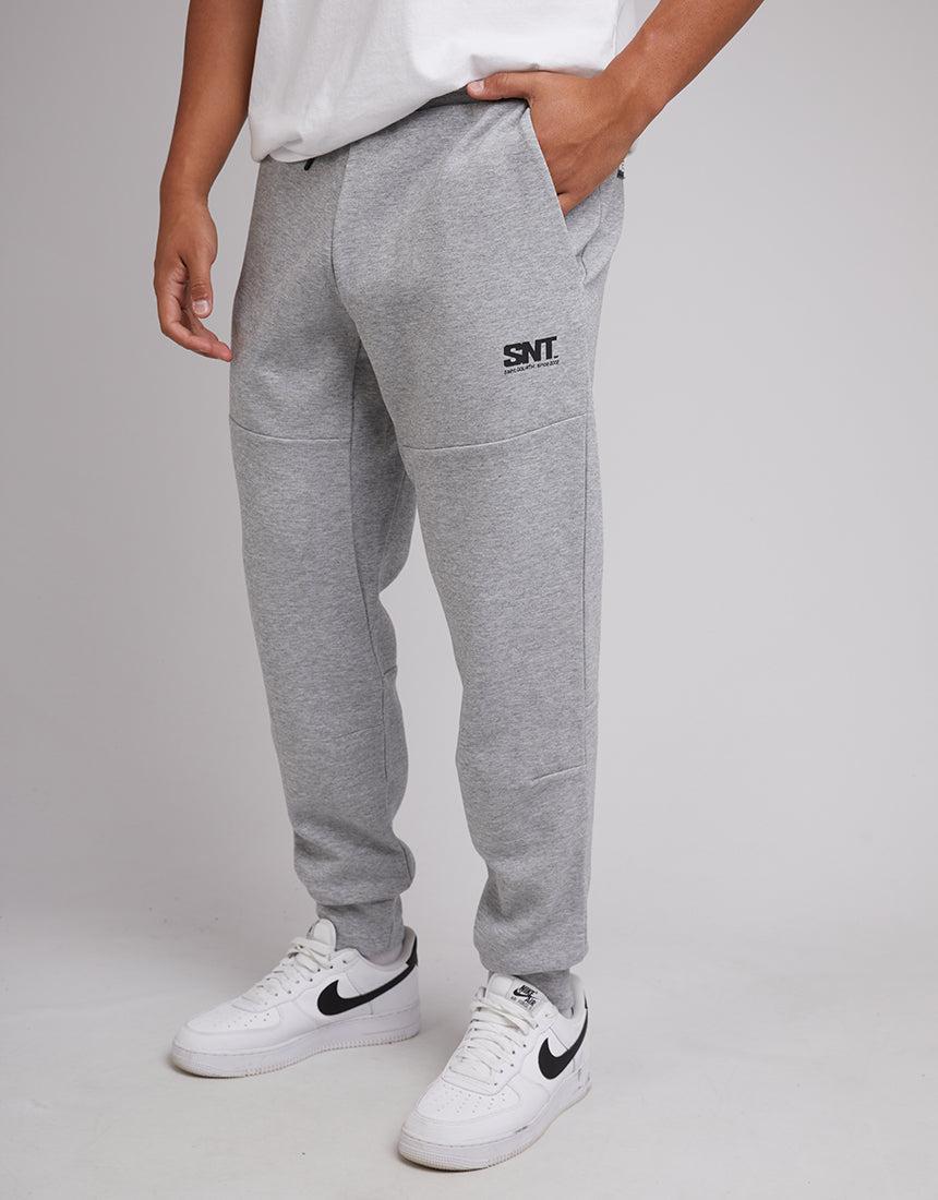 St. Goliath-Tech Track Pant Grey Marle-Edge Clothing