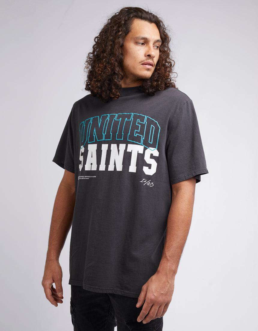 St. Goliath-United Saints Tee Washed Black-Edge Clothing