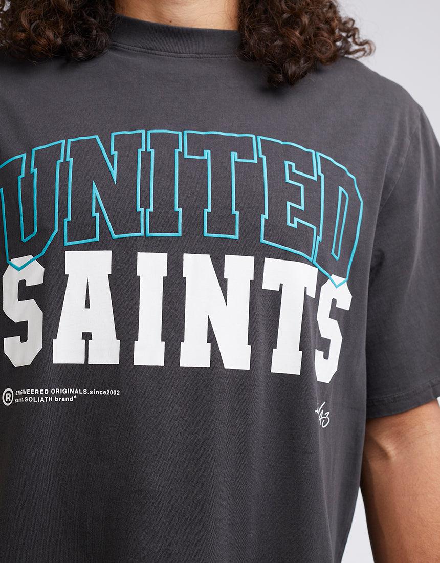 St. Goliath-United Saints Tee Washed Black-Edge Clothing