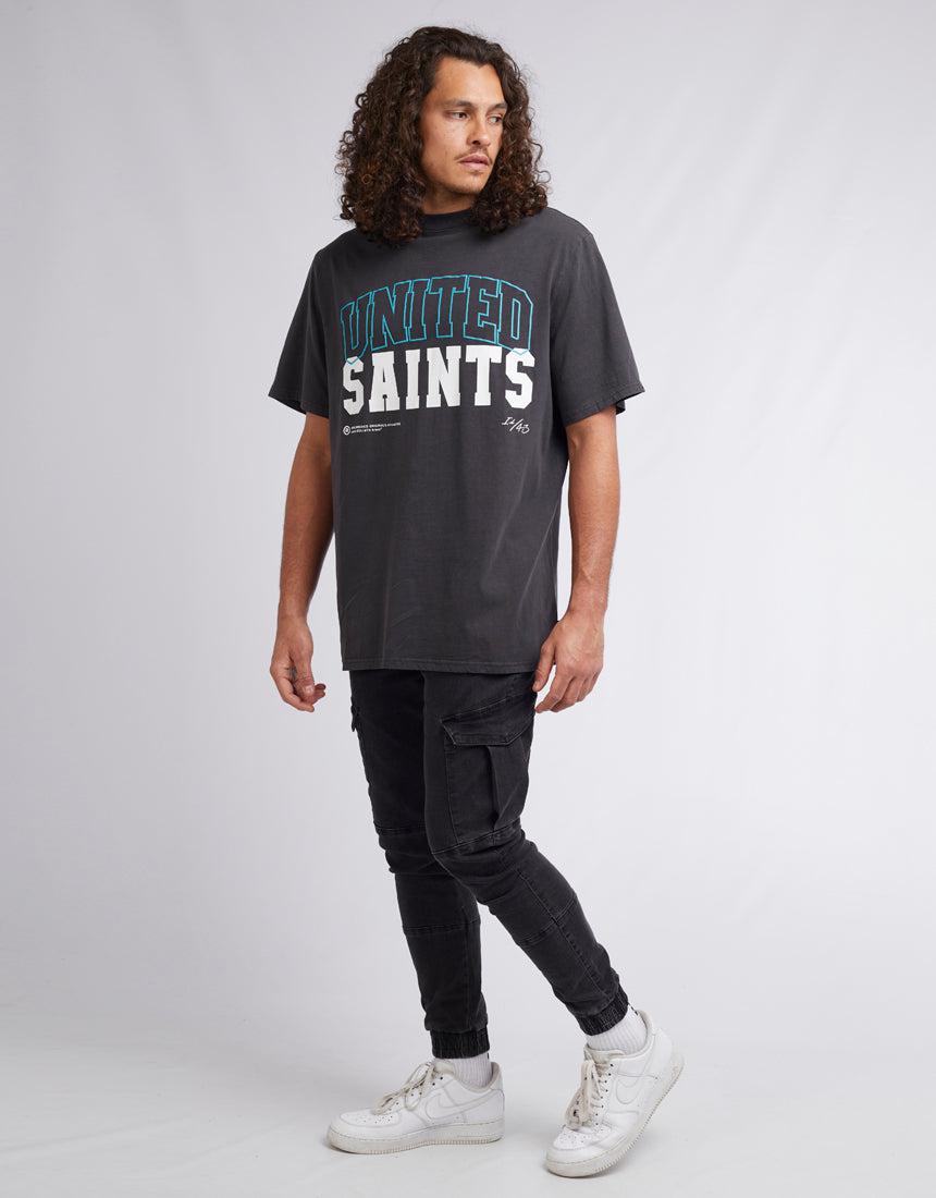 St. Goliath-United Saints Tee Washed Black-Edge Clothing
