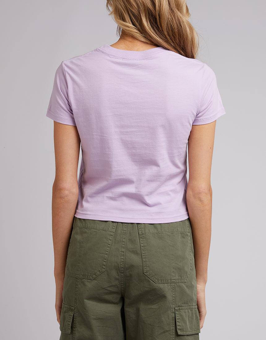 Stussy-Fire Dice Slim Tee Orchid-Edge Clothing