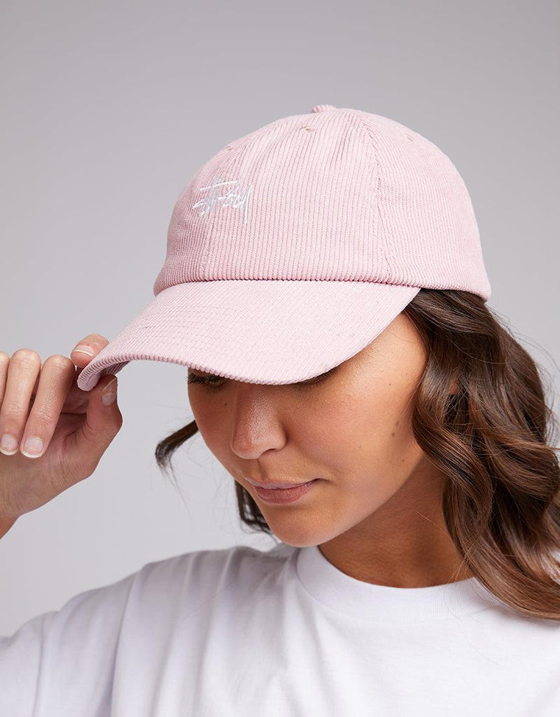 Stussy-Graffiti Cord Low Profile Cap Lemonade-Edge Clothing
