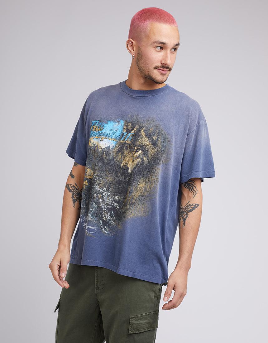 The People Vs-Dark Valley Vintage Tee Indigo Spray-Edge Clothing