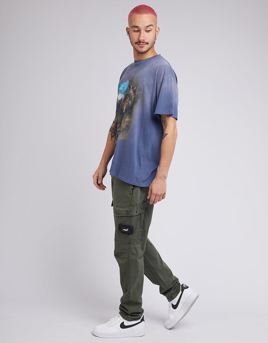 The People Vs-Dark Valley Vintage Tee Indigo Spray-Edge Clothing
