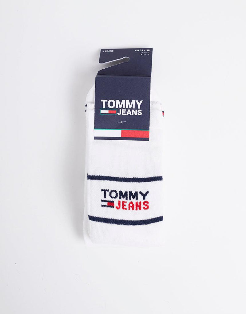 Tommy Hilfiger-Th Uni Tj Crew Sock 2Pk White-Edge Clothing