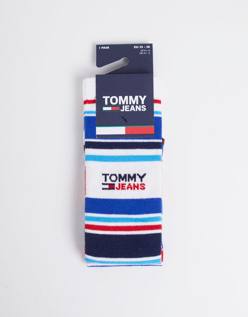 Tommy Hilfiger-Th Uni Tj Sock 1Pk Multi Stripe-Edge Clothing