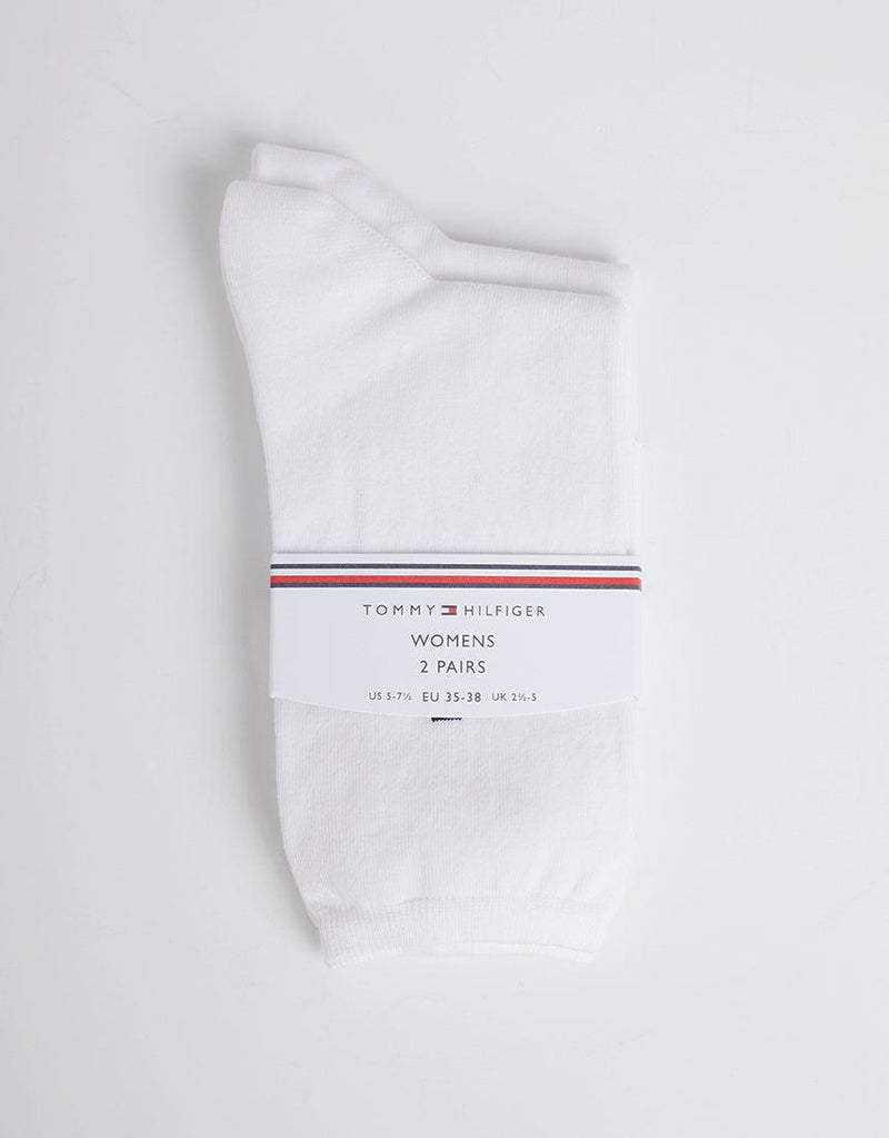Tommy Hilfiger-Th Women Sock Casual 2Pk White-Edge Clothing