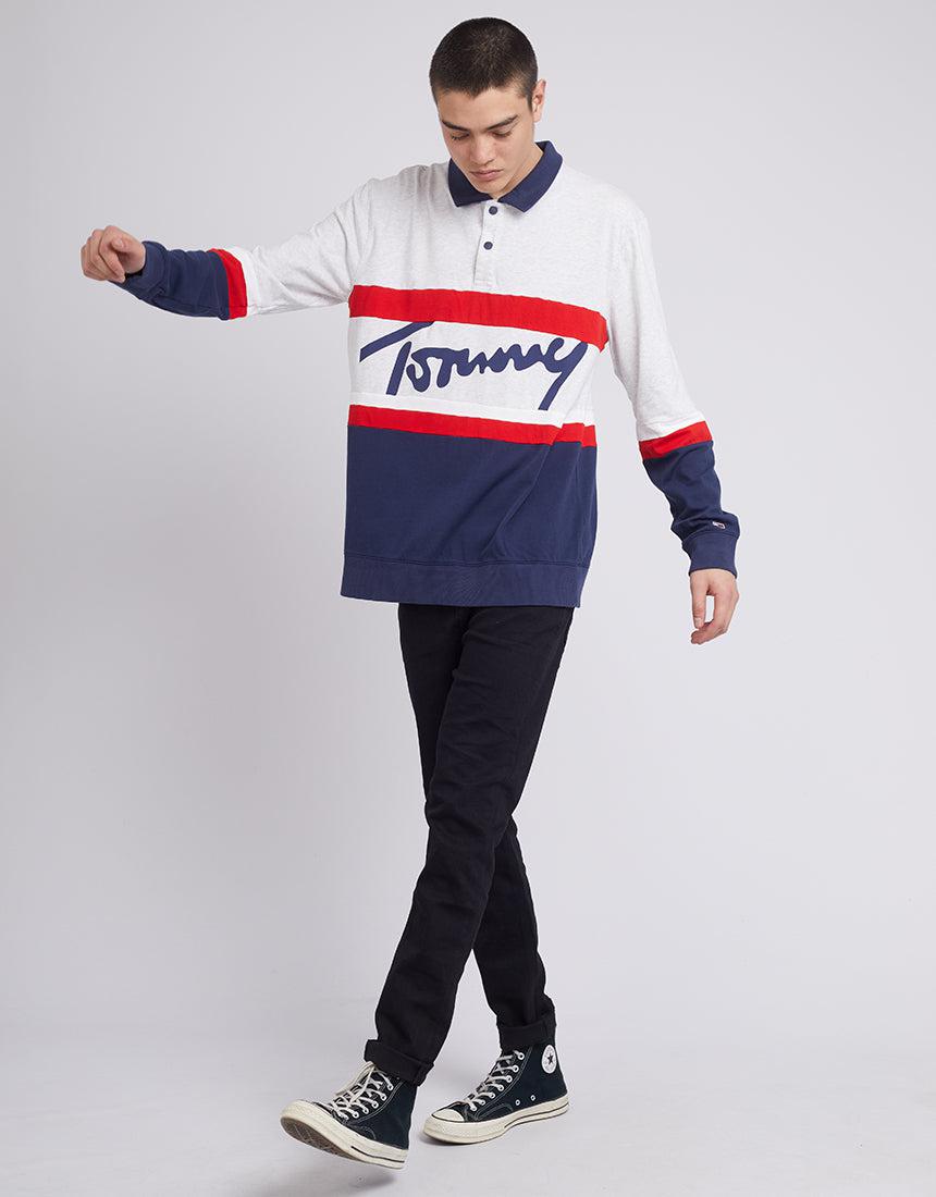 Tommy Hilfiger-Tjm Heritage Tommy Ls Polo Twilight Navy-Edge Clothing