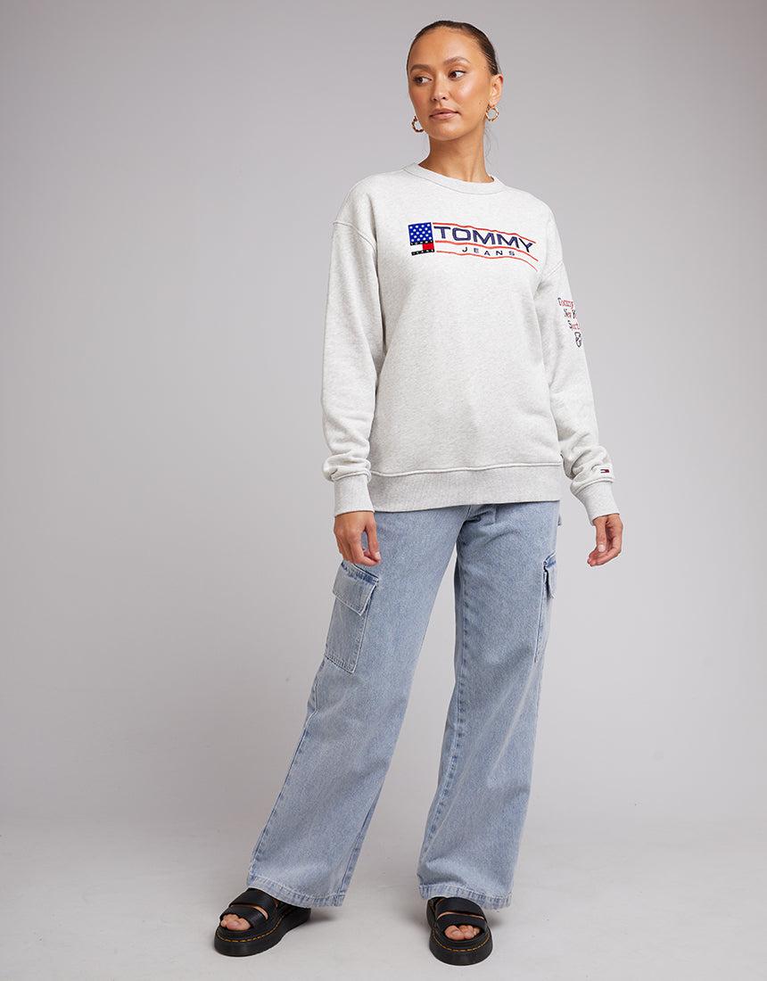 Tommy Hilfiger-Tjw Rlx Modern Sport 1 Crew Silver Grey Heather-Edge Clothing