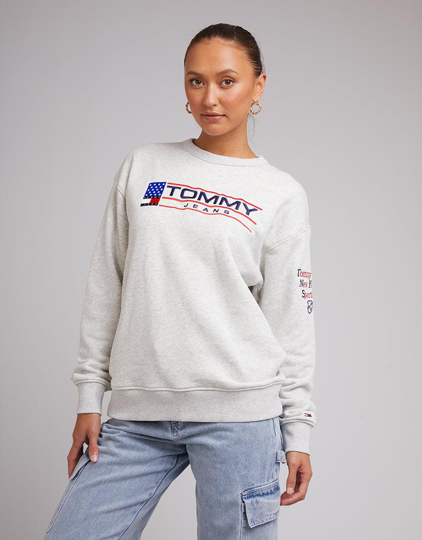 Tommy Hilfiger-Tjw Rlx Modern Sport 1 Crew Silver Grey Heather-Edge Clothing