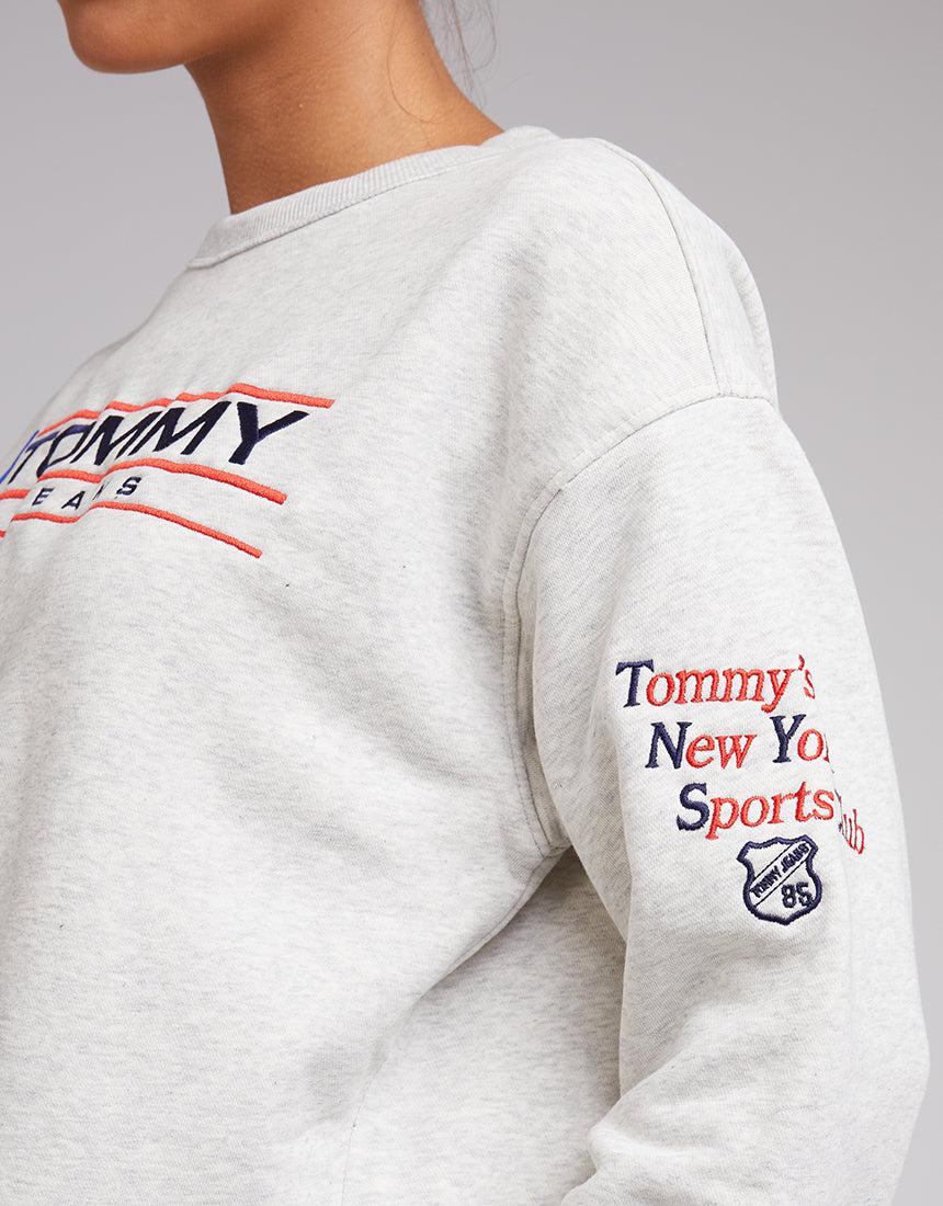 Tommy Hilfiger-Tjw Rlx Modern Sport 1 Crew Silver Grey Heather-Edge Clothing