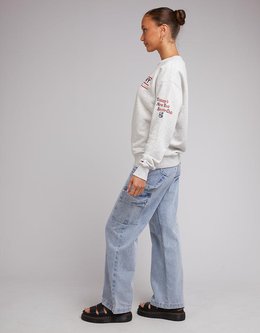 Tommy Hilfiger-Tjw Rlx Modern Sport 1 Crew Silver Grey Heather-Edge Clothing