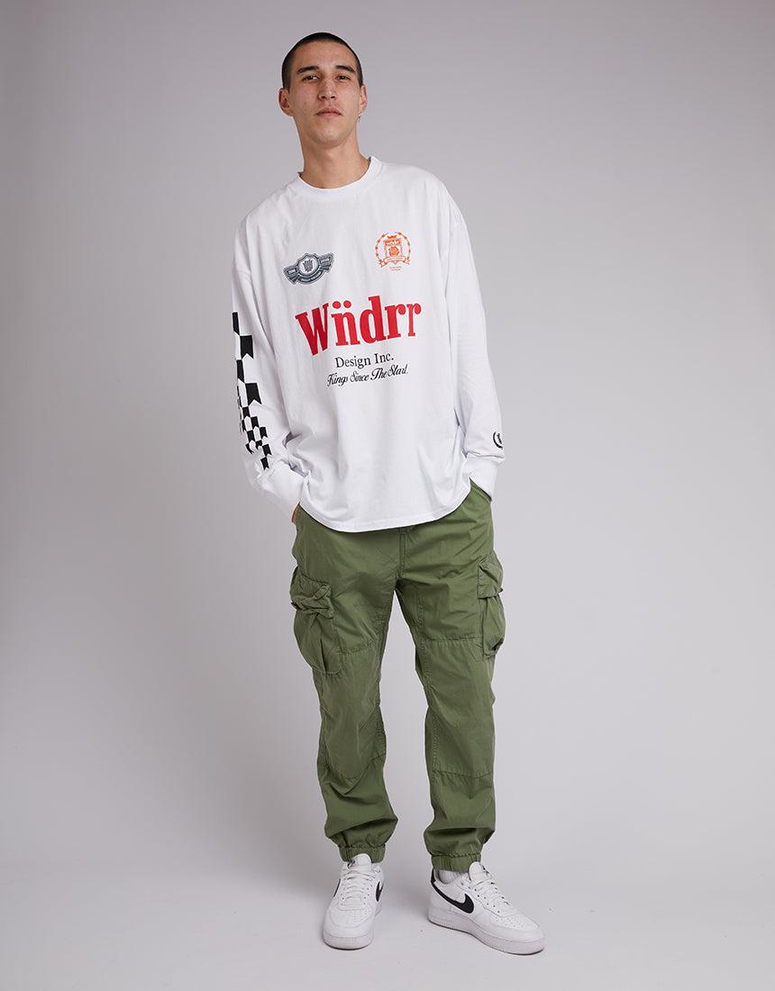 Wndrr-Slipstream Ls Tee White-Edge Clothing