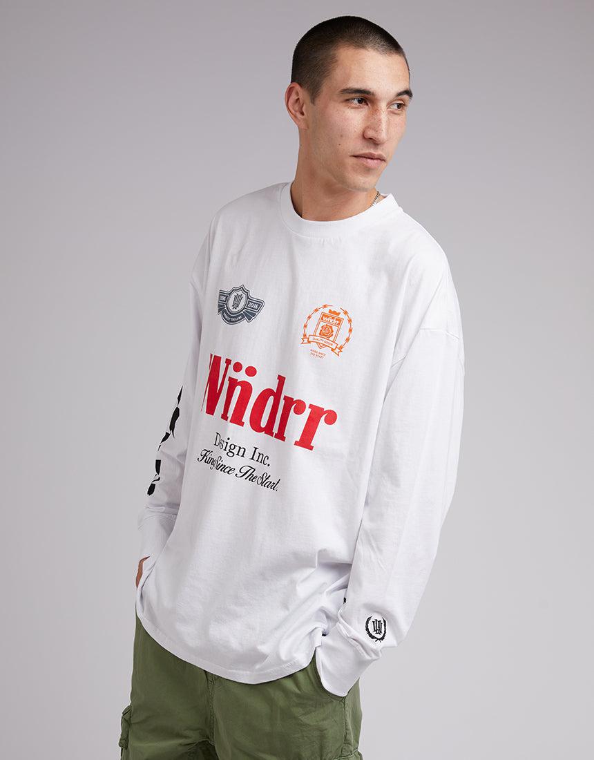 Wndrr-Slipstream Ls Tee White-Edge Clothing
